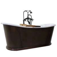 New model handmade brushed skirt wrapped Cast Iron Bathtub