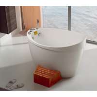 Small bathtub sizes freestanding seamless acrylic bath, oval small bathtub with seat, Japanese bathtub