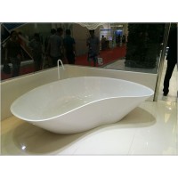 Best price superior stain resistance Artificial Stone Solid Surfaces small bathtub sizes for Spa room